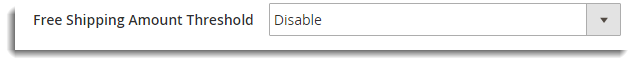 Free Shipping Amount Threshold