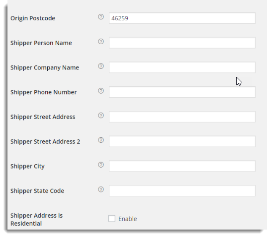 WooCommerce FedEx Shipping Plugin with Print Label - Shipper Settings