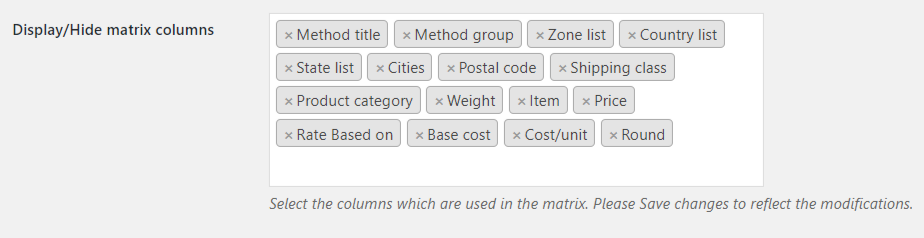 Matrix Columns