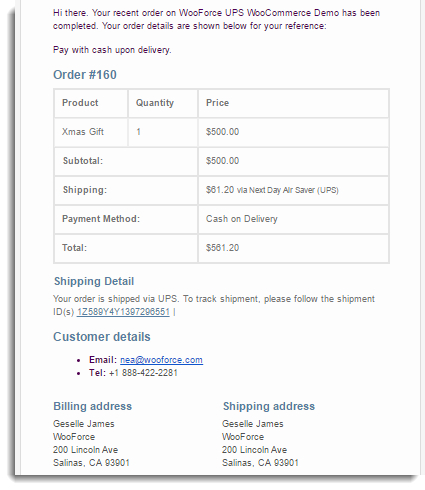 Add WooCommerce Tracking Number in the Order Completion Email