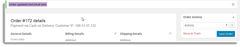 order completion email fedex shipment