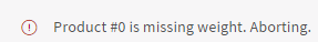 Weight missing error