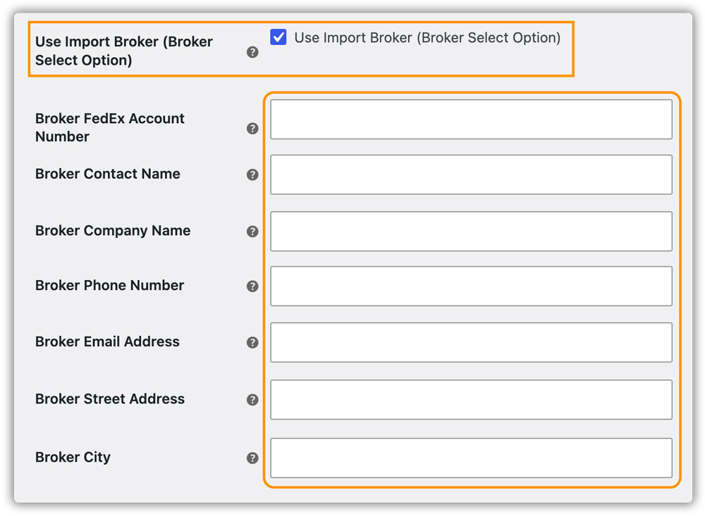 import broker details 