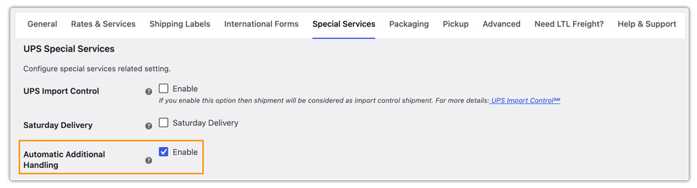 automatic additional handling