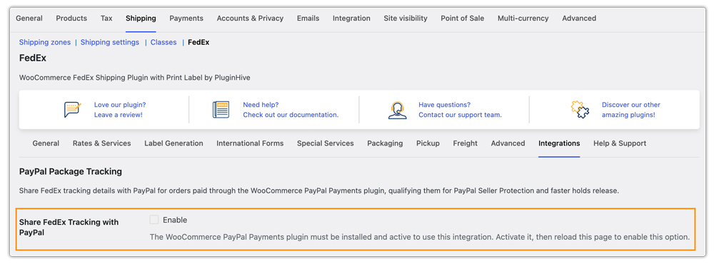 paypal integration