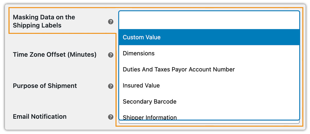 Mask Data On Shipping Label