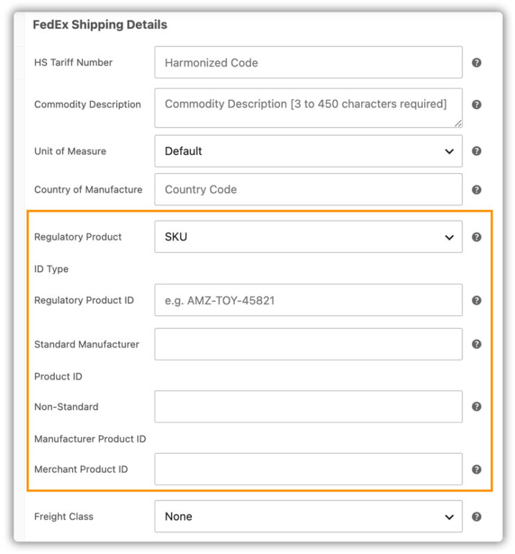 regulatory product details 