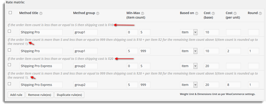 set up shipping rules