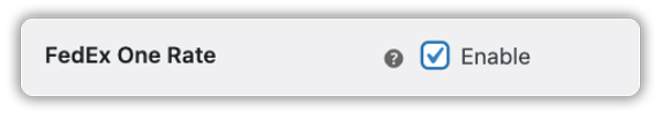 enable fedex one rate option in woocommerce shipping settings