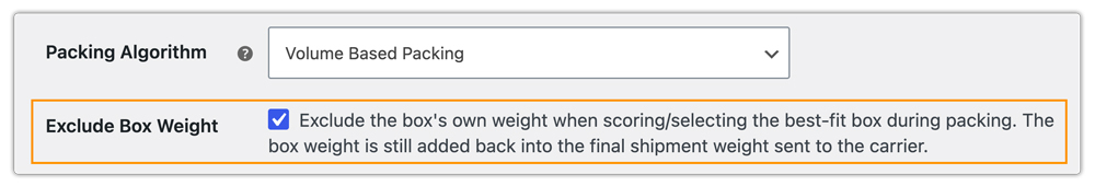exclude box weight