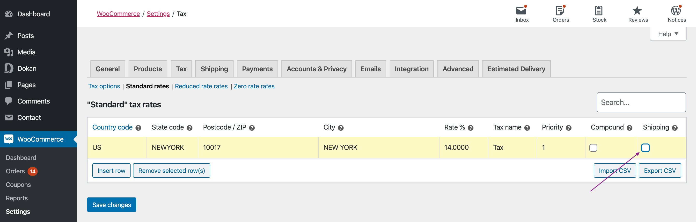 woocommerce shipping tax