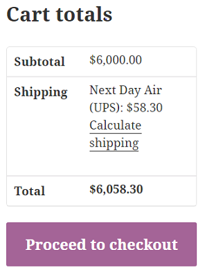 based on box weight and dimension