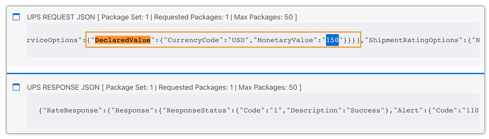 declared value