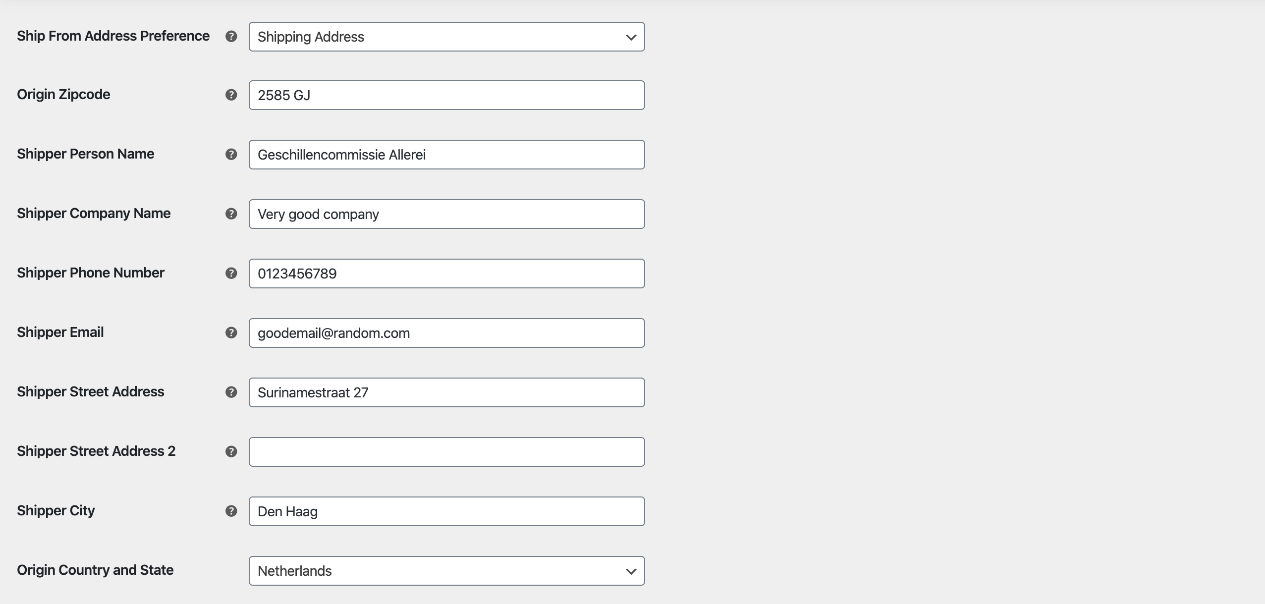 woocommerce fedex plugin settings page