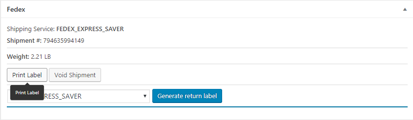 print fedex shipping label