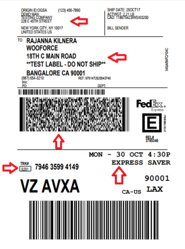 Generating the FedEx shipping label
