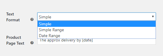 Display formats in the plugin