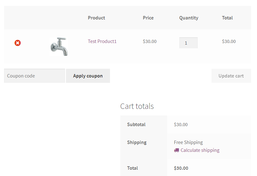 woocommerce free shipping products