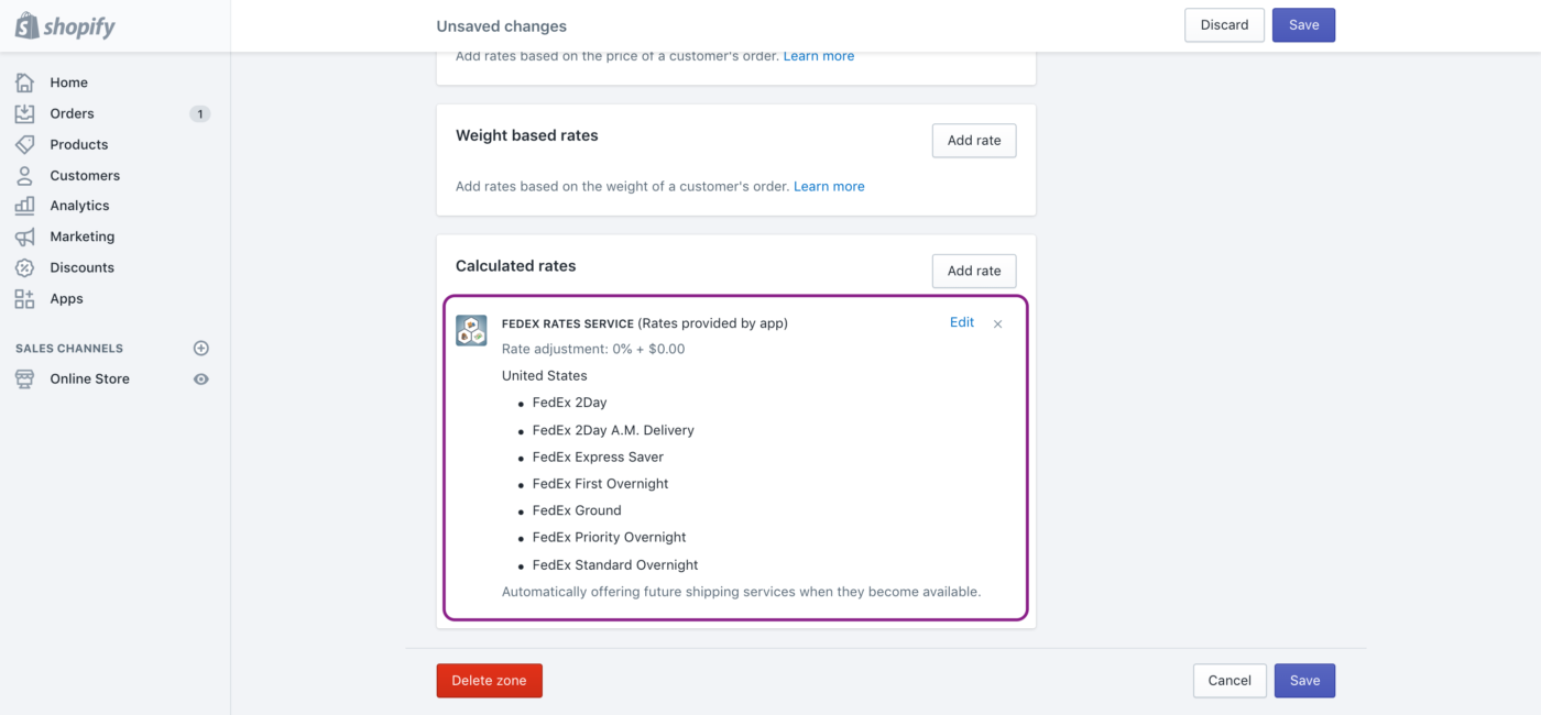 Convert FedEx Shipping Rates to Base Currency