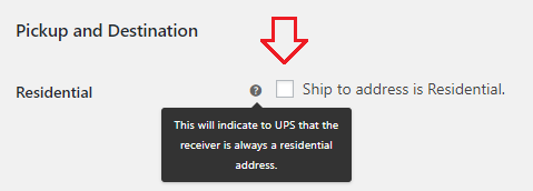 selecting residential address