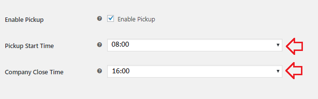 Enable the Pickup option
