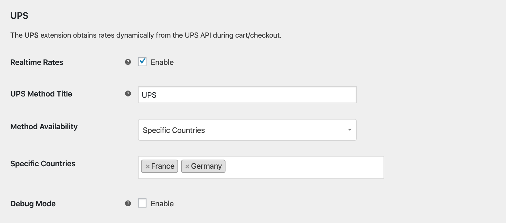 woocommerce restrict shipping methods