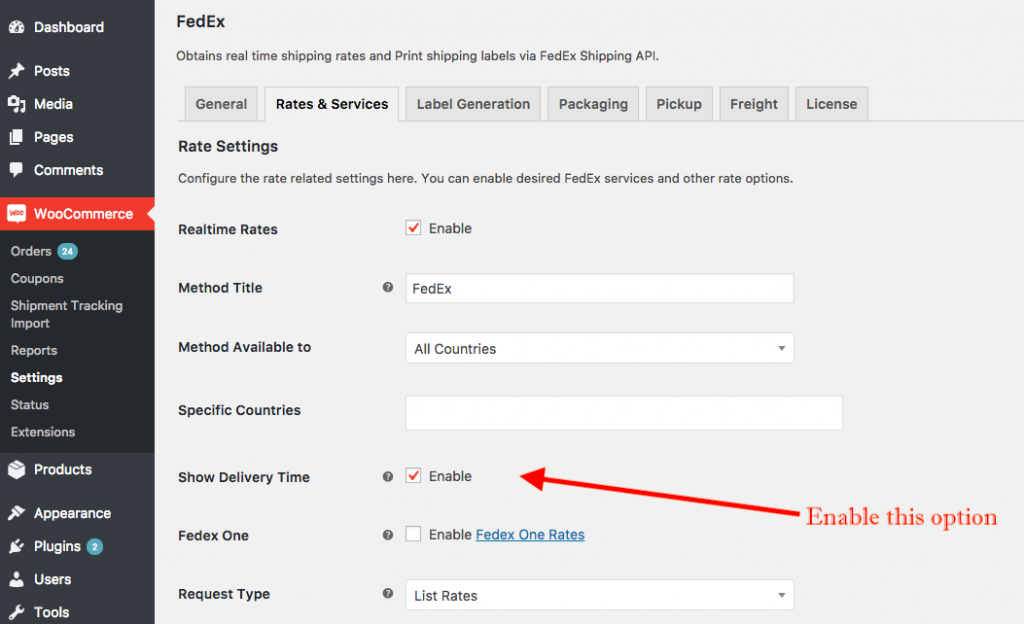 How to Show Estimated Delivery Date for WooCommerce FedEx Rates