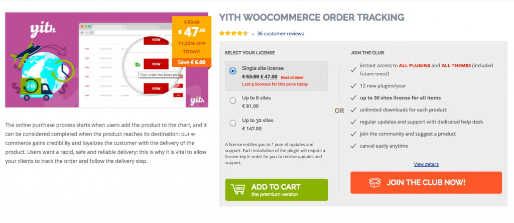 YITH WooCommerce Order Tracking