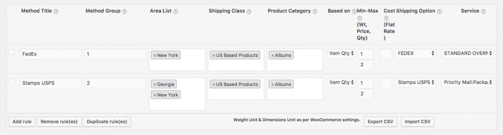 woocommerce conditional shipping