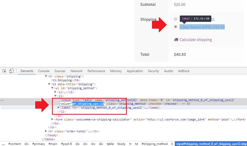 Getting Shipping Method value