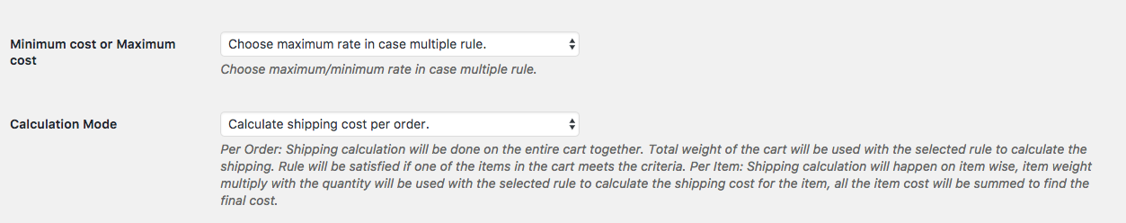 Calculate shipping per order