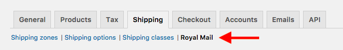 royal mail settings