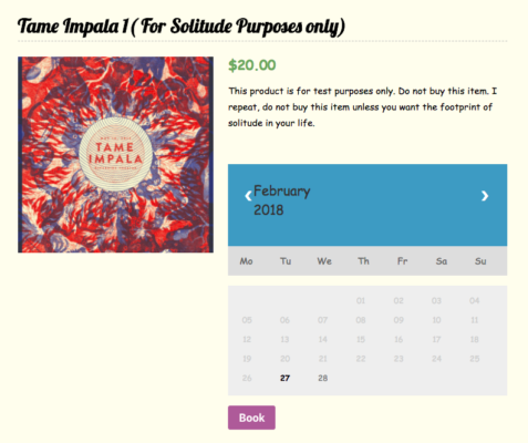 woocommerce bookable product