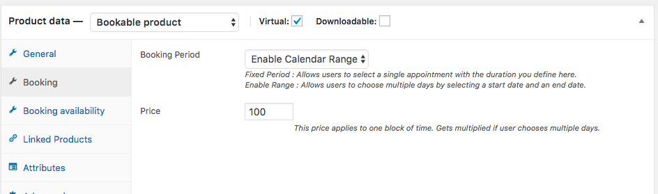 Enable calendar range