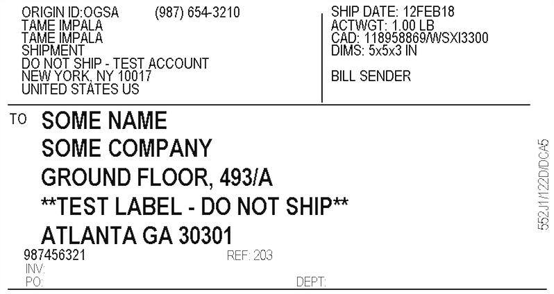 Shipping Label