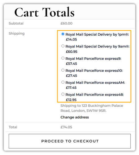 royal mail rates