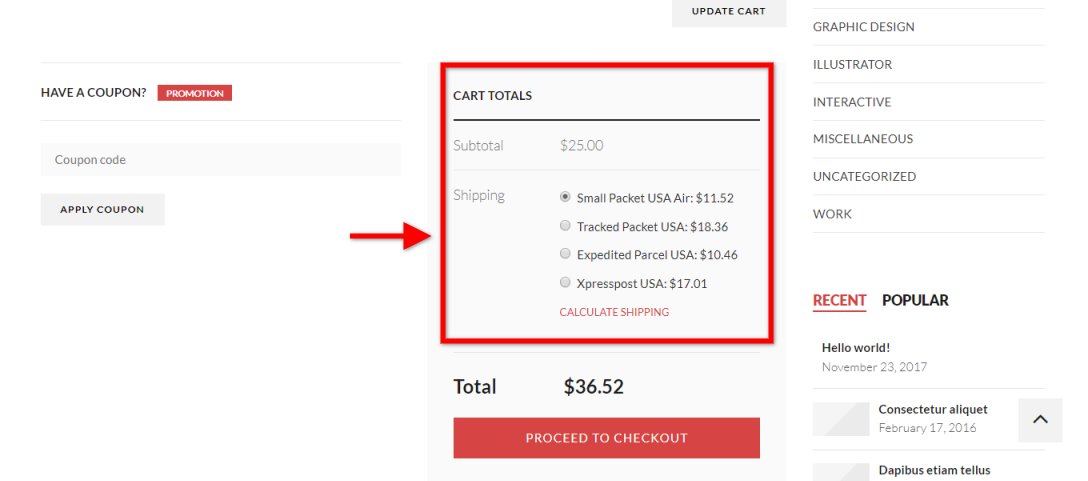 Cart Page After Customization