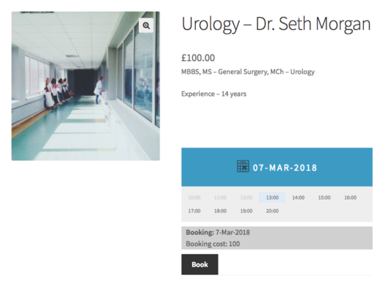 woocommerce bookings and appointments urology