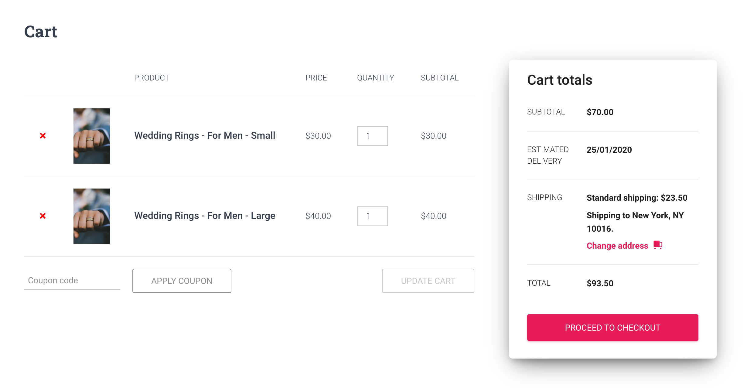 estimated delivery dates for woocommerce product variations