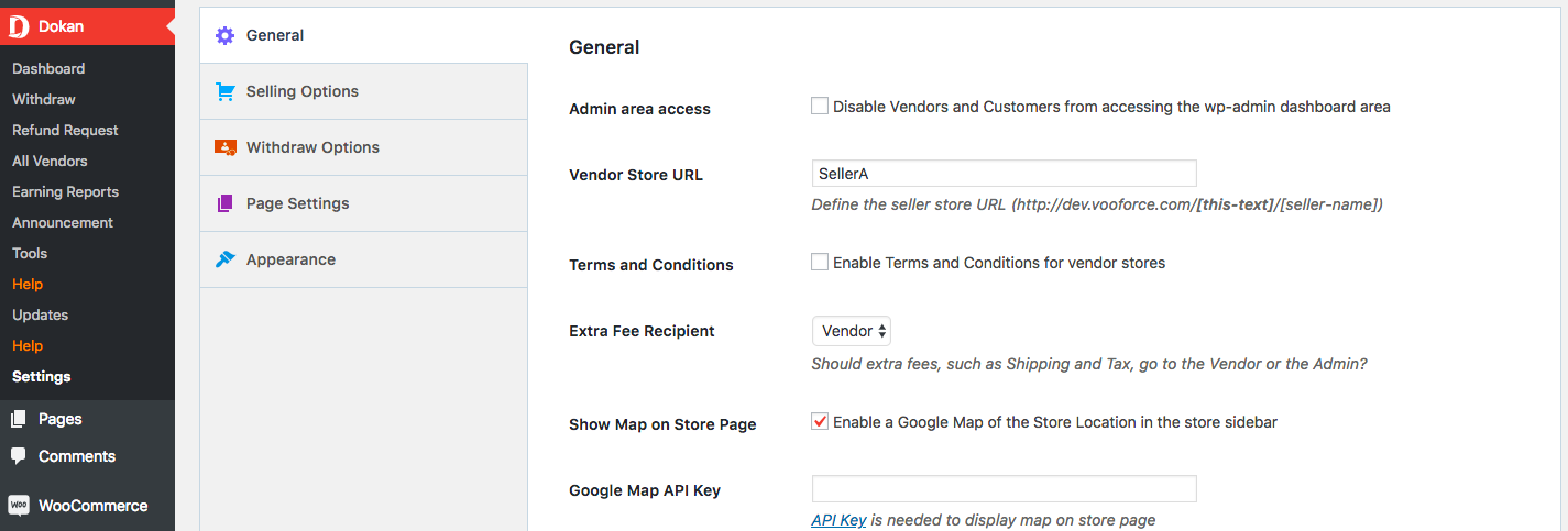 set up the rules for the vendors