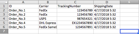 importing bulk tracking data