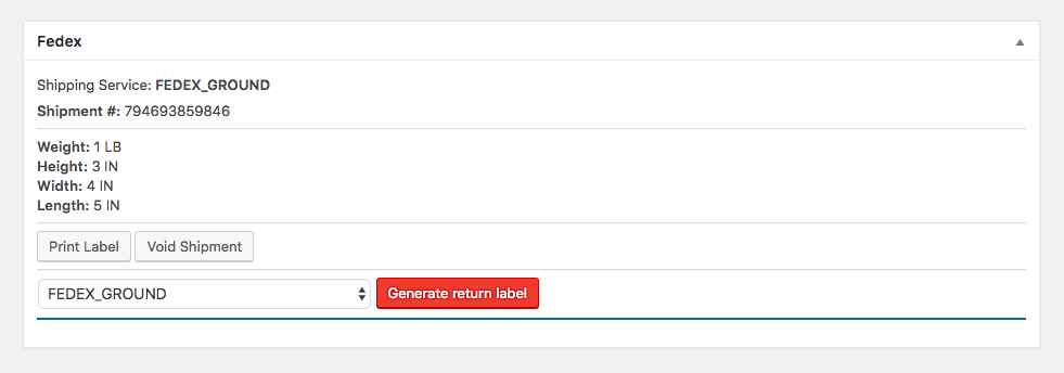 woocommerce print label