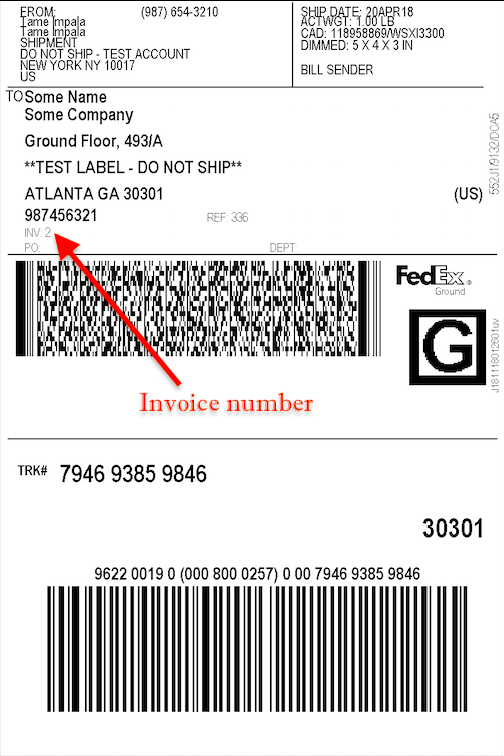 fedex shipping label