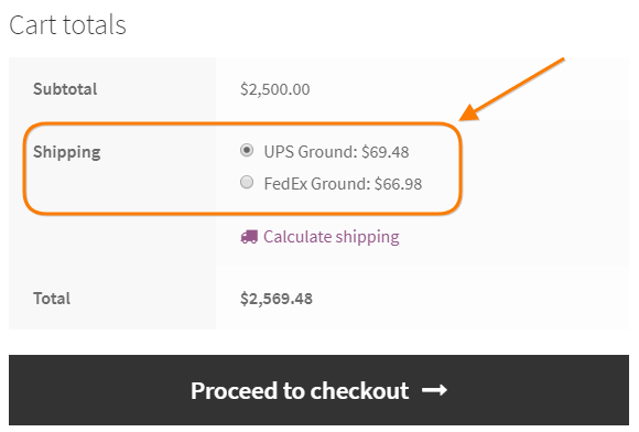 Shipping rates for vendors