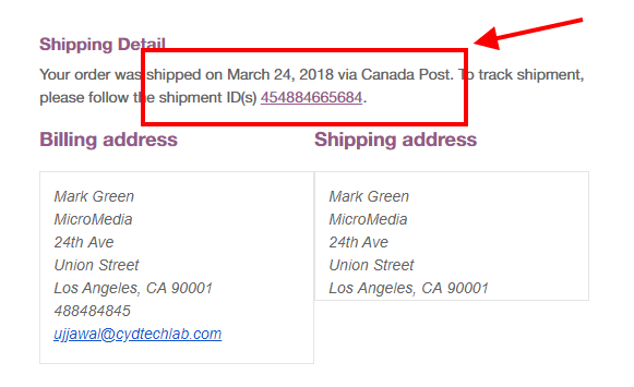 WooCommerce Shipment Tracking Details in the Order Completion Email