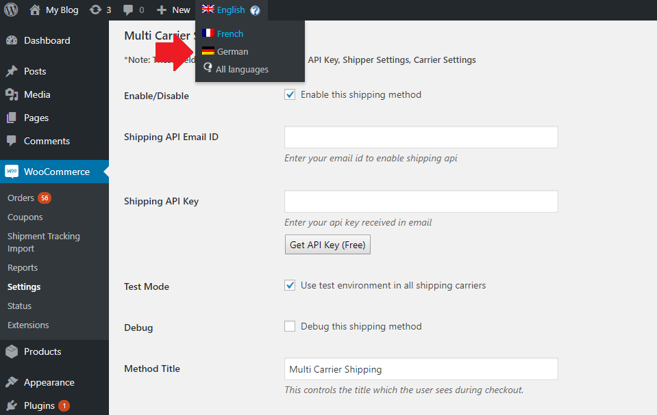 woocommerce multi carrier plugin settings 