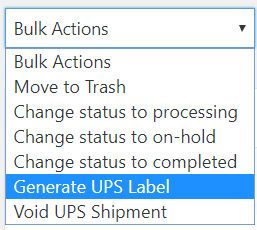  option under Bulk Action