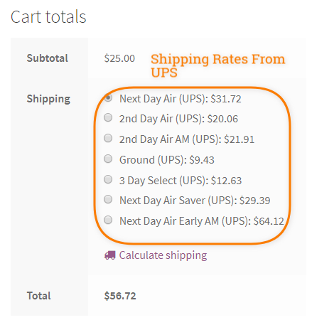ups shipping rates