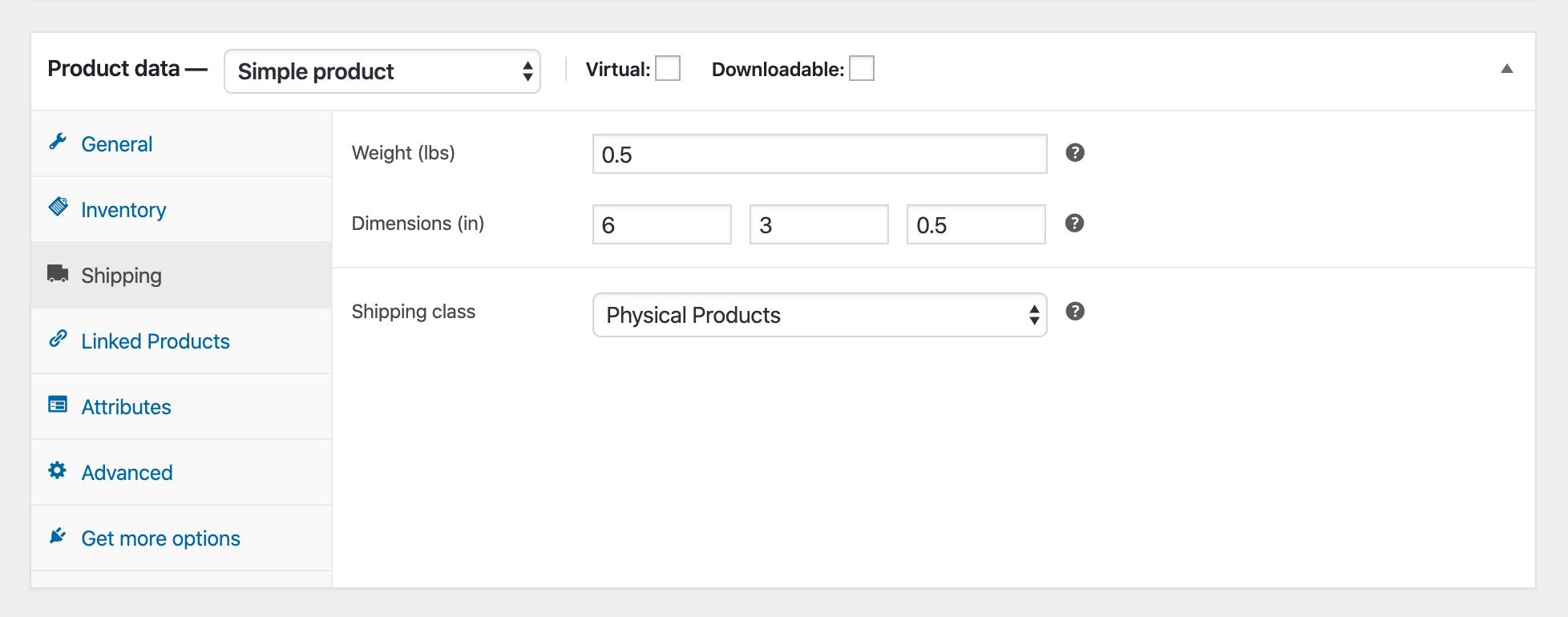 woocommerce shipping by weight and size