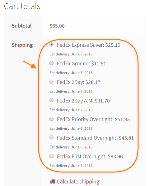 woocommerce fedex shipping services